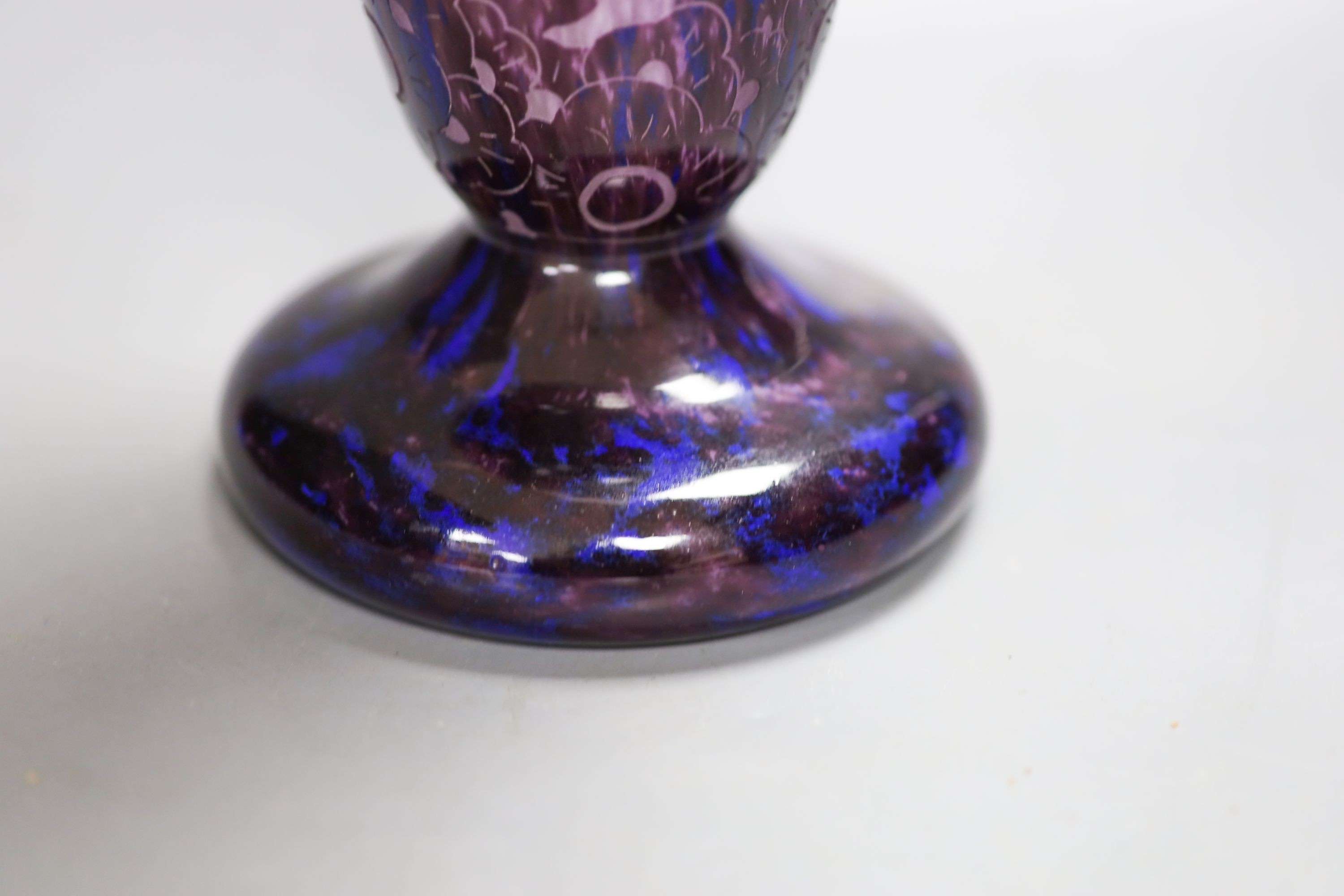 A La Verre Francais cameo glass vase, 37cm